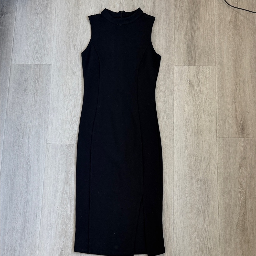Elegant Black Mod Length Sleeveless Dress size Xs